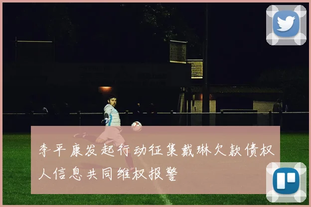 李平康发起行动征集戴琳欠款债权人信息共同维权报警